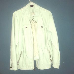 Mint Green Leather Jacket/Coat Size 2x